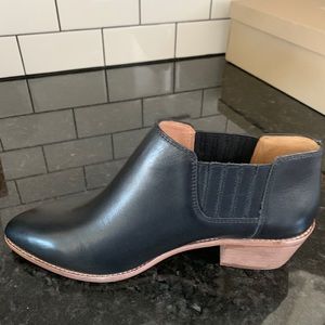 NWT -Madewell,  Black Leather Booties . 2” heel